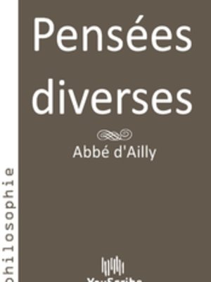 cover image of Pensées diverses